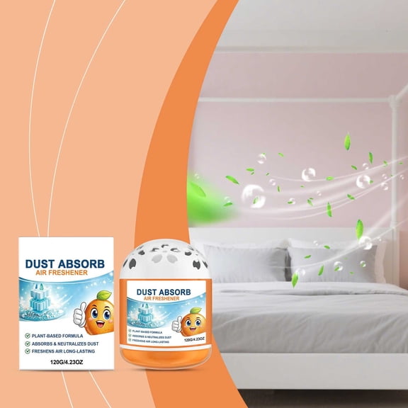 120g Natural Air Freshener Box , Multi-Purpose Odor Eliminator for Home & Small Spaces , Long-Lasting, Safe, Non-Irritating Citrus Scent Deodorizer White