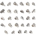 thumbnail image 1 of 120g Tibetan Style Alloy Bail Tube Beads 27 Random Mixed Kinds of Connector Bail Beads Metal Bead Hanger Links Jewelry Making Supplies Fit Charm European Bracelets Pendants for diy, 1 of 7