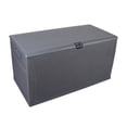 thumbnail image 1 of 120gal 460L Outdoor Garden Plastic Storage Deck Box Chest Tools Cushions Toys Lockable Seat Waterproof, Gray, 1 of 10