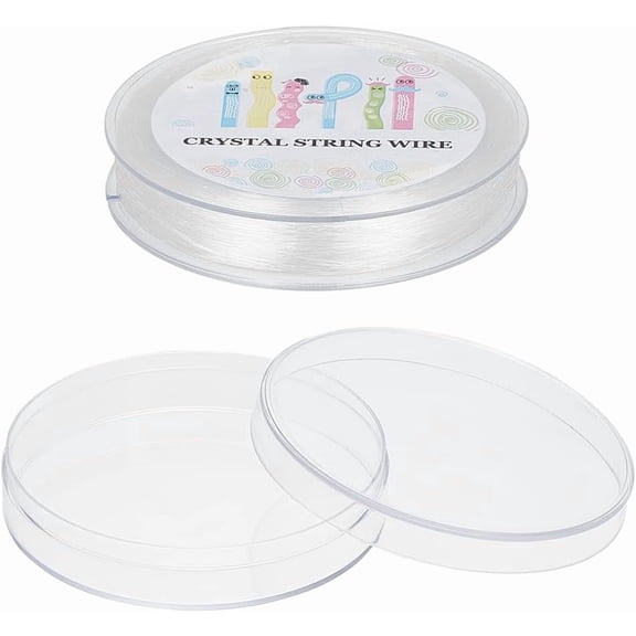 120m 0.4mm Thread Clear Stretch Elastic Round Transparent Cord String Jewelry Beading Threads for DIY Crafts Jewellery Making Stretch Bracelet