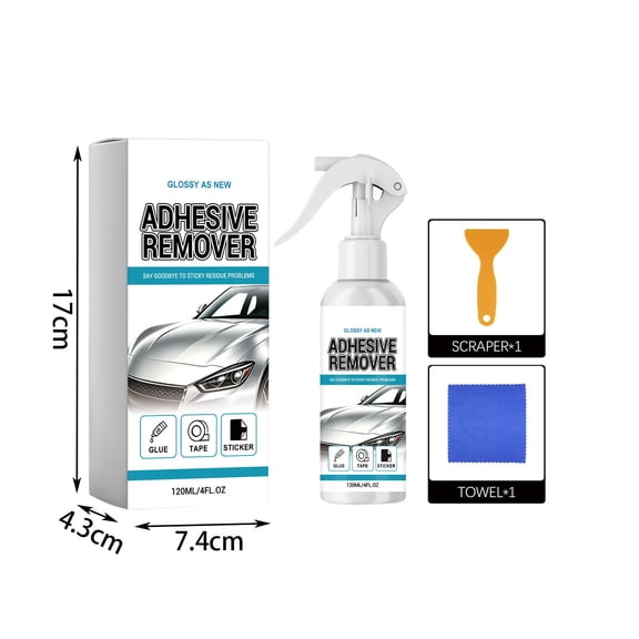 120ml Adhesive Remover Spray for Stickers, Label, and Glue – Fast-Acting Cleaner for Multiple Surfaces