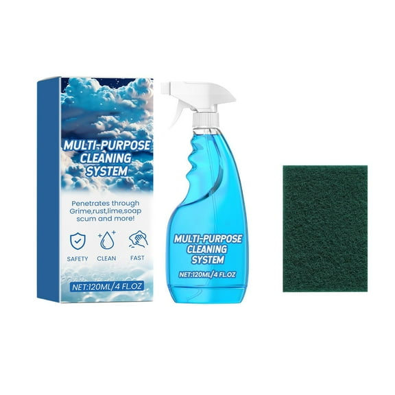 120ml All-Purpose Foam Cleaner Spray – Heavy-Duty Degreaser for Range Hoods, Stovetops & Stainless Steel – No-Rinse, Effervescent-Boosted, Non-Irritating Kitchen Cleaning Solution