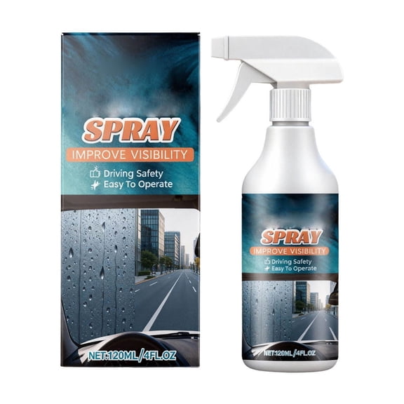 120ml Anti-Fog Spray for Car Windshields Streak- Glass Protection, Prevents Fog and Condensation, Safe for Tinted Windows, Ideal for All Seasons