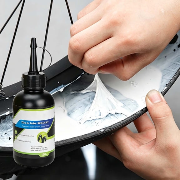 120ml Bicycle Tire Repair Fluid, Road Bike Inner Tube Vacuum Tire Sealant, Explosion Proof Patching Replenishing Fluid, Fluid for Mountain Road Bike Tire Repair
