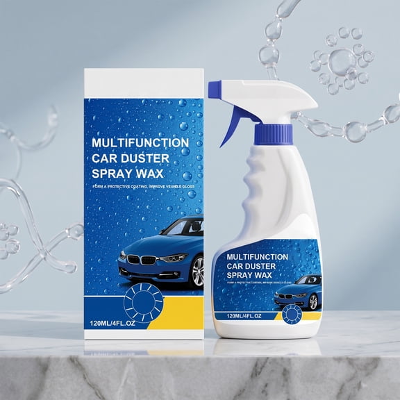 120ml Car Duster Spray Wax, Multifunctional Auto Coating & Remover, High Gloss Protective Agent for Paint Daily Maintenance, Water Beads Off Easily, UV Protection