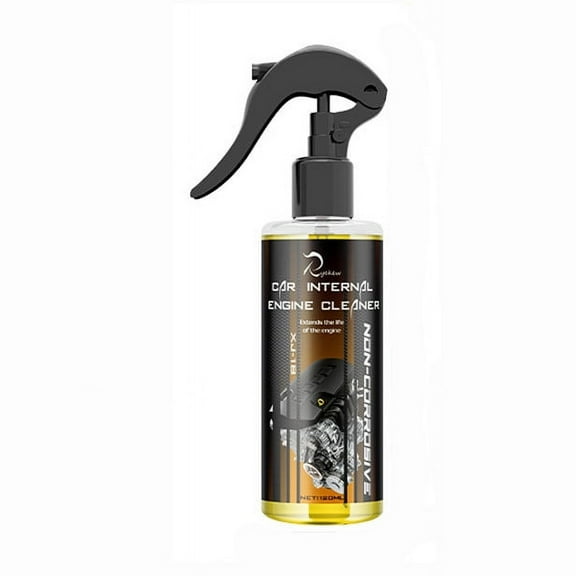 120ml Car Engine Cleaner Spray, Non-Corrosive Degreaser for Oil, Grease & Dirt Removal, No Rinse Formula for Car, Motorcycle & Machine Tools, Extends Engine Life with Easy Application
