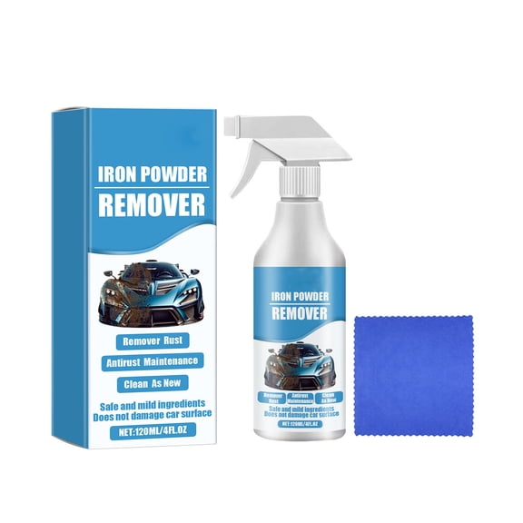 120ml Car Iron Powder Remover Paint Wheel Rust Remover Cleaning Agent Yellow Dots Black Spots Oxide Layer Cleaning Tool