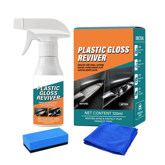 120ml Car Plastic Brightening Agent, Exterior Oxidation Repair Polish, Waterproof Rubber Plastic Protector, Auto Faded Trim Care For Running Boards & Moldings