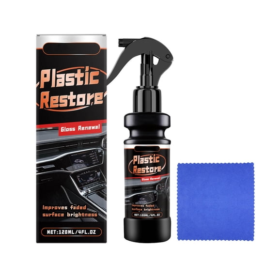 120ml Car Plastic Restoration and Repair Kit for Interior and Exterior Shine Renewals