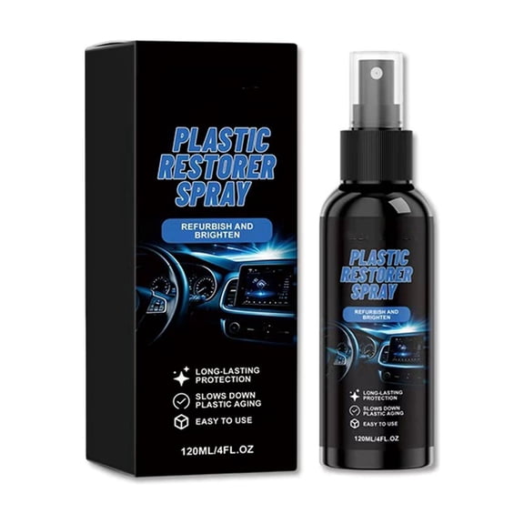 120ml Car Plastic Restorer Spray DIY Repair For Dull Faded Dashboard Door Panel Interior Vinyl Trim