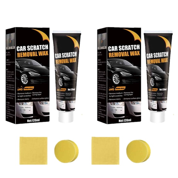 120ml Car Scratch Wax Repair Tool, Auto Paint Polishing Wax for Scratch Removal, Paint White Scratch Grinding Agent for Black and Colored Cars, 2 or 3 or 5 Pack