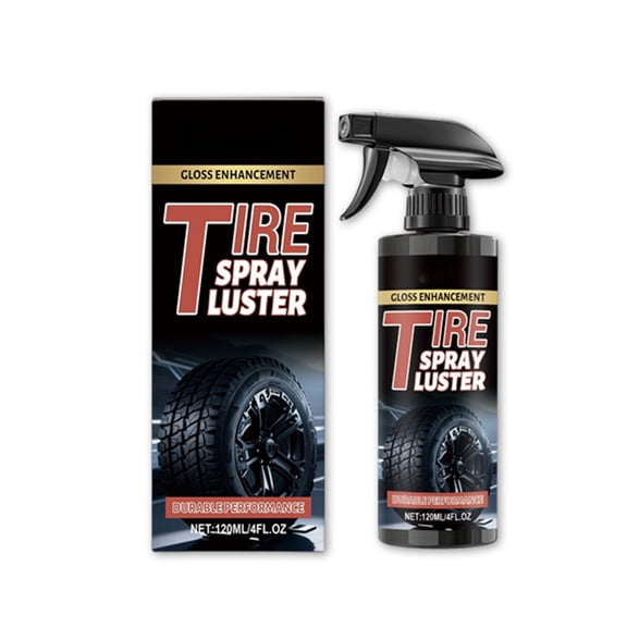 120ml Car Tire Shine Spray, Rubber Polishing Care Spray, Tire Sidewall Cleaner, Anti-Aging Protection Coating, Long Lasting Gloss Maintainer For Vehicle Tires