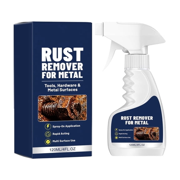 120ml Concentrated Metal Rust Remover Spray, High-Efficiency Vehicle Wheel and Pipe Oxidation Dissolver, Anti-Rust Protective Film Coating Spray