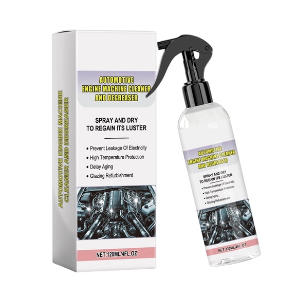120ml Engine Cleaner 120ml Car Exterior Cleaning Agent Engine Bay Oil Stain Remover Degreaser Sprayer