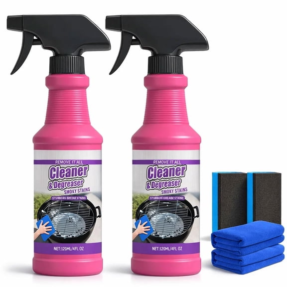 120ml Fast-Acting Heavy-Duty Grill Degreaser Spray, Powerful Outdoor Grill Cleaner