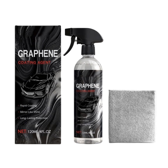 120ml Graphene Coating Agent, Auto Ceramic Coating Spray, Car Paint Protection Coating, High Gloss Long Lasting Coating for Vehicle Detailing, 1.8*7.3in, Multicolor