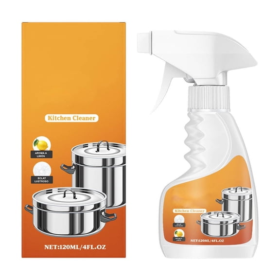 120ml Kitchen Foam Cleaner, Lemon-Fresh Multi-Surface Degreaser for Stovetops, Cookware & Appliances