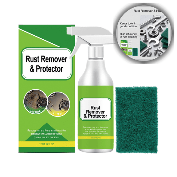 120ml Metal Rust Remover and Protector Kit – Long-Lasting Anti-Rust Solution for Metal Parts, Automotive & Home Maintenance, Easy Wipe-On Protection
