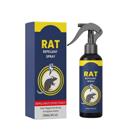 120ml Mice Repellent Spray for: Racoons, Rats, Squirrels, Rabbits, Skunks, Gophers and Many Small Animals. Indoor and Outdoor Deterrent- Garage, Yard