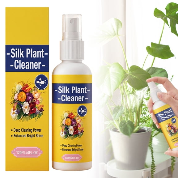 120ml No Wipe Artificial Plant Cleaner Spray, Dust Remover Protector to Prevent Fake Plants Fading