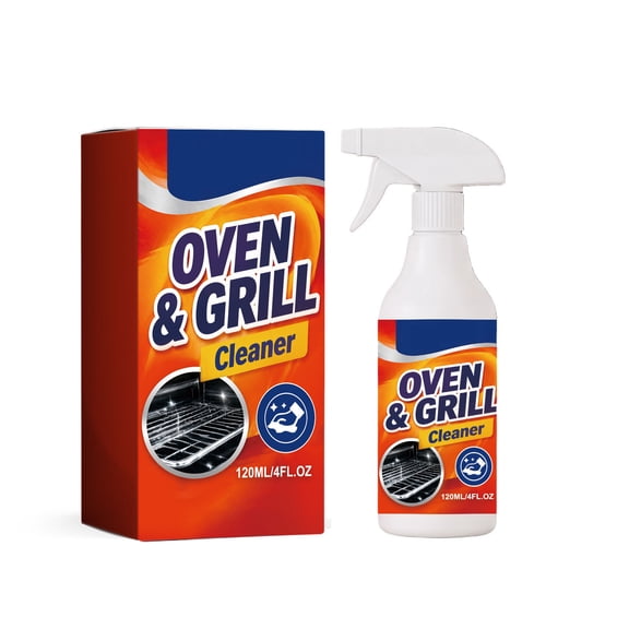 120ml Oven Cleaner Powerfully Removes Heavy Grease Burnt Grime Microwave Oven Baking Trays and Racks Kitchen Cleaner Stain Remover and Deodorizer.