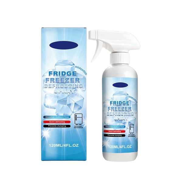 120ml Refrigerator Defrosting Spray, Rapid Ice Melter & Remover, Food-Safe Formula, Precision Application, Prevents Re-Icing for zers, Ice Makers & Mini-Fridges