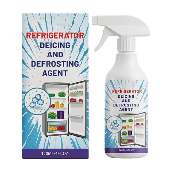 120ml Refrigerator Deicing Defrosting Agent Spray Fast Ice Melting Cleaner for Freezer Fridge Maintenance