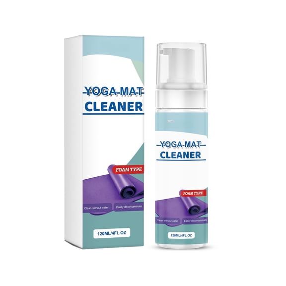 120ml No Rinse Yoga Mat Foam Cleaner,Multi Material Deep Stain Remover Spray,Mild Sweat Cleansing Foam For TPE,NBR,Rubber Fitness Mat Daily Maintenance