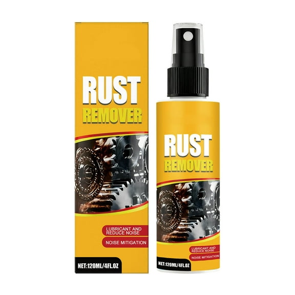 120ml Rust Remover Spray - Gentle Rust Removal for Multiple Metal Surfaces, Orange
