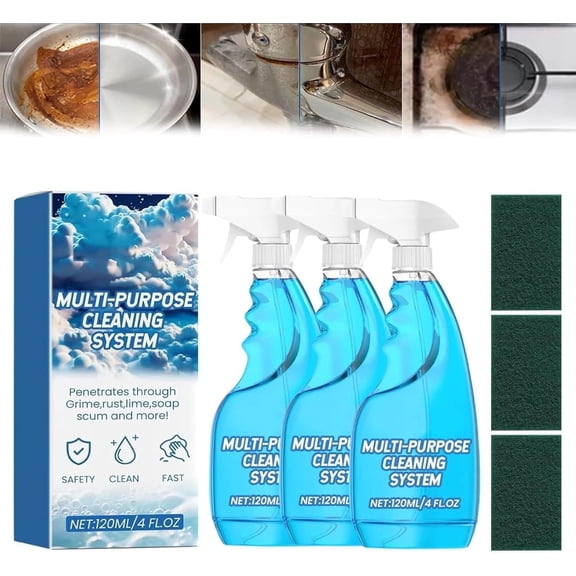 120ml Splash Foam Spray, Splash Spray Tablets & Spray Bottle Splash Spray All Purpose Cleaner Household Cleaners for Kitchen Bathroom(3Pcs)