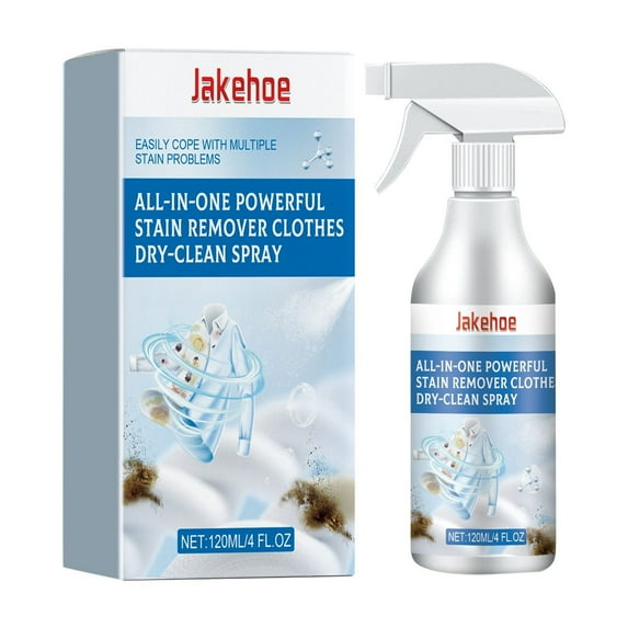 120ml Stain Remover For Clothes Laundry, Stain Remover Spray, Enzyme Fabric Treatment for Food, Oil, Blood, Coffee & Underwear Stains
