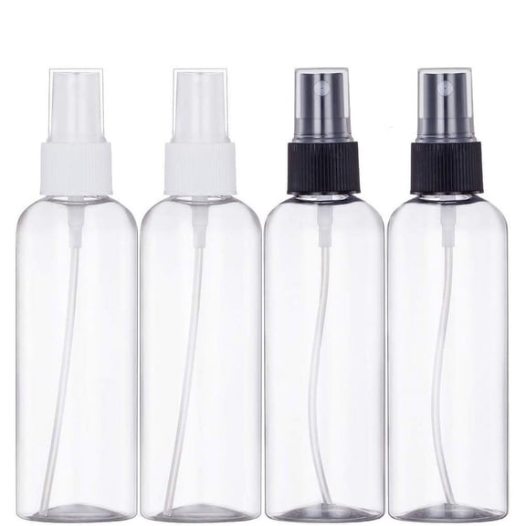 120ml Travel Atomizer Bottles, 4-Pack Transparent Empty Mist Sprayer