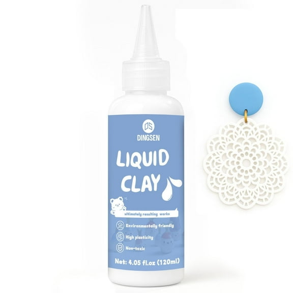 Liquid Polymer Clay White, 4.05 fl oz,Easy-to-Use Liquid Clay for DIY Jewelry, Decorations, Toys & Home Crafts