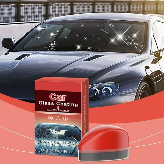 120ml Windshield Cleaner with Oil Film Remover – Glass Cleaning Board Spray for Car Windows, Anti-Fog Glass Coating, Automotive Glass Cleaner Solution