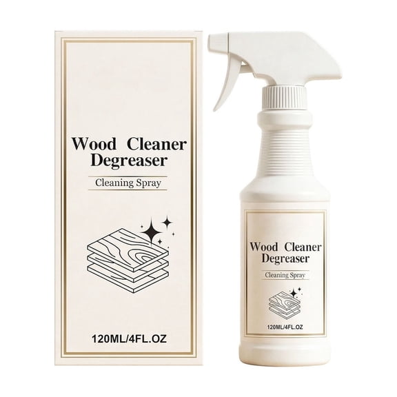 120ml Wood Cleaning and Degreasing Spray Wooden Furniture Surfaces Oil Dusts Grime Remover Brightening Wood Care