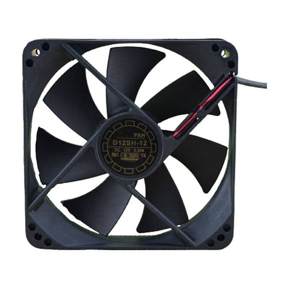 120mm 12V Computer Cooling Fan Square Frame Brushless DC Power Supply Cabinet Ventilation Fan for Desktop PC Case Server