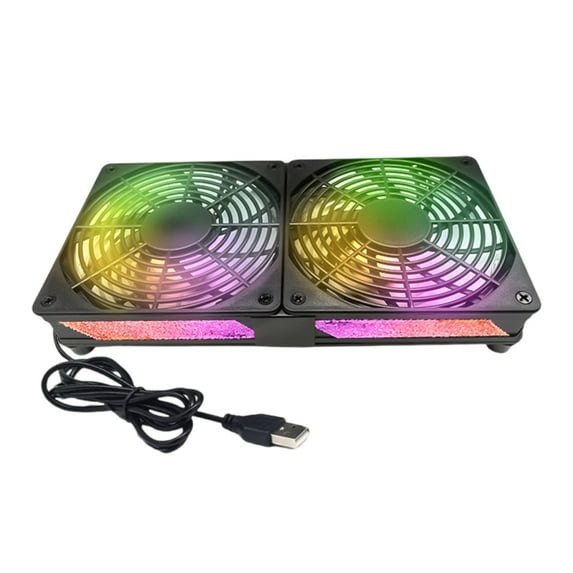 120mm 5V Cooling Fan Portable Cooling Fan with LED Light for Tablet HDTV Receiver Router Computer Cabinet Cooling