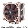 thumbnail image 1 of 120mm 6 Copper TubeInstallation LGA2011 115xSeries Amd   PCAir-Cooled Silent Computer  Heat Dissipation Fan 3/4Pin Universal PWM, 1 of 6