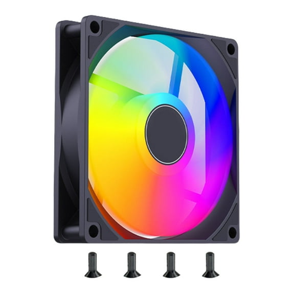 120mm Cooling Fan 1200RPM Computer Case Quiet Fan 12V CPU Cooling Fan with Light Provide Efficient Ventilation