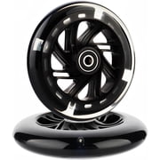 120mm Light-up Scooter Wheels Pair 120mm X 24mm Scooters LED Flash Front Wheels Replacement w/Bearings ABEC-9 for Micro Kickboard, 3-Wheeled Push Scooters