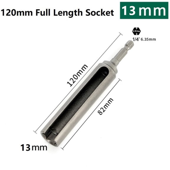 120mm Nut Driver 1/4inch Quick-Change Hex Shank Slotted Drill Bit Socket Wrench 13mm
