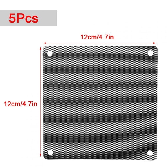 120mm PC Fan Dust Cover 5,Pack, PVC Protection For Computer Cooling Fans