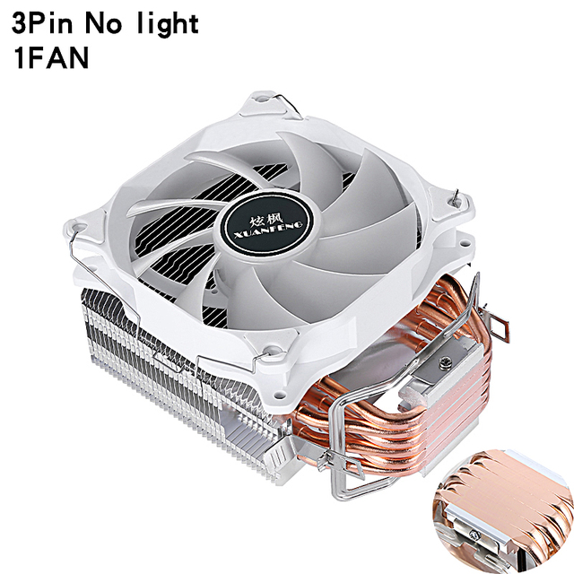120mm PC Radiator Air-cooled 4/6 Tower style Heat Pipe CPU Cooler Fan ...