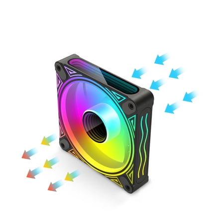 120mm PWM ARGB PC Case Cooling Fan With Adjustable LED Lighting And Quiet Hydraulic Bearing Design High Airflow Coolers