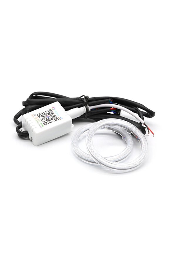 120mm RGB Car COB LED Angel Eye Light Ring Remote Control Kit-