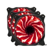 120mm RGB PC Case Fan Auto Changing 12V LED Computer CPU Fan for DIY Mining Rig Frame Project 3-Pack