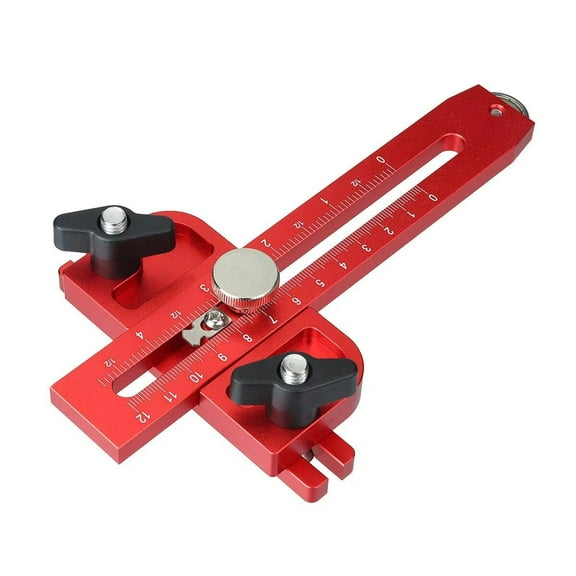 120mm Thin Table Saw Jig Aluminium Alloy Anodized Adjustable Limiter for Precision Woodworking Compatible with 19mm 30mm T-slot Track