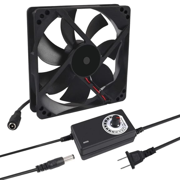 120mm x 25mm 110V 220V AC Powered Cooling Fan with Speed Controller