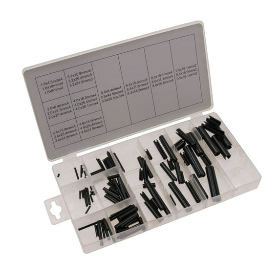 120pc Roll Pin Assortment Slotted Spring Tension Pin Securing Fastener ...