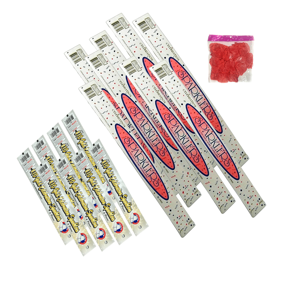 120pc Wedding Sparklers Bundle, 72 of 20 inch and 48 of 10 inch Sparklers for Parties, Weddings and Celebrations